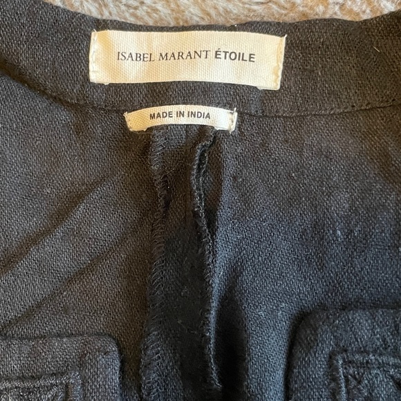 $305 Isabel Marant Étoile small/36 Black Cotton Embroidered Blouse - Picture 5 of 9